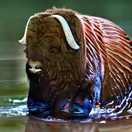 Prompt: musk-ox animal