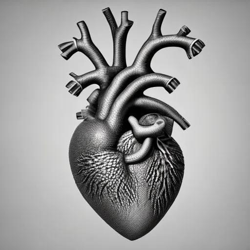 Prompt: A 3d model of the heart, accurate, intricate detailed hyperdetailed stunning beautiful realistic Photorealistic unreal engine