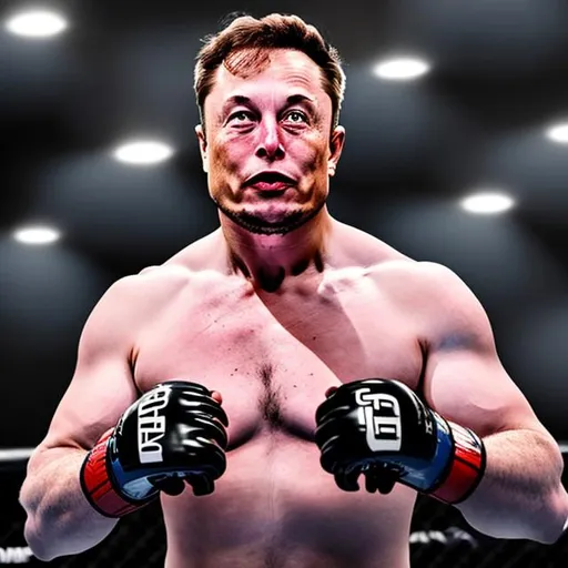 Prompt: Elon musk as a mma fighter