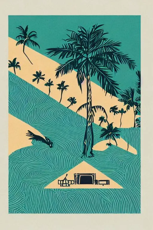 Affiche déco PALM BOHEMIA