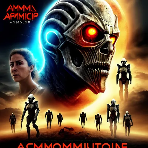 Prompt: make a scyfi movie poster title: "Autonomum"
apocalipse et