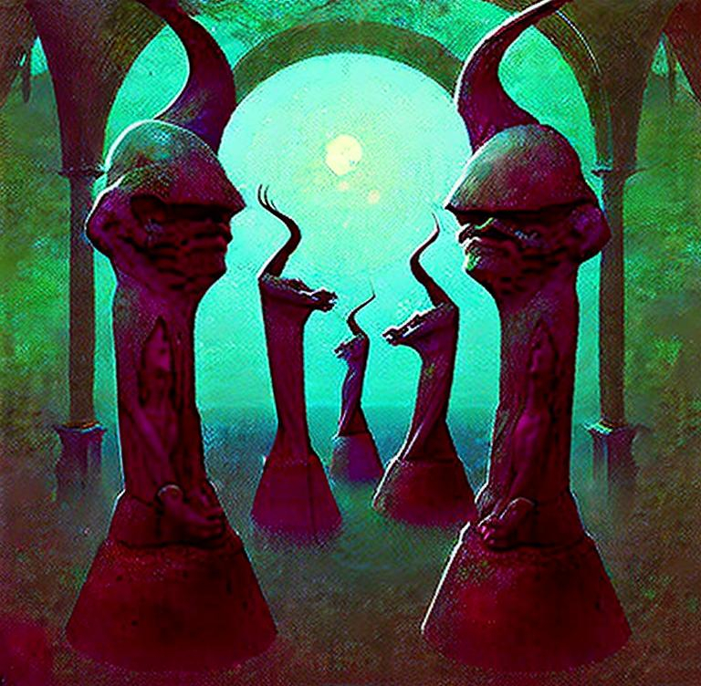 Statues by Zdzisław Beksiński Digital Illustration C... OpenArt