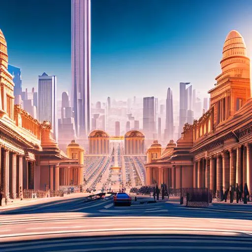 Prompt: beatiful city futurist roman style, 4k,8k.