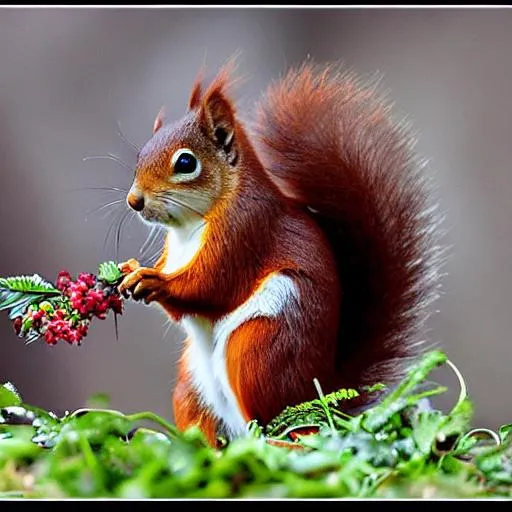 Prompt: Red squirrel