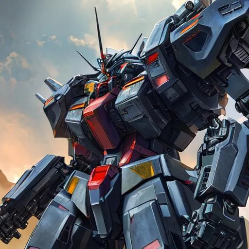 Prompt: Gundam, frame inversion, detailed face, large mech backpack, large mech shield, two large chainsaw sword in its hand, armored Core V Mech, hyperdetailed intricately detailed, unreal engine, fantastical, intricate detail, splash screen, complementary colors, concept art, 8k, cinematic, deviantart masterpiece,