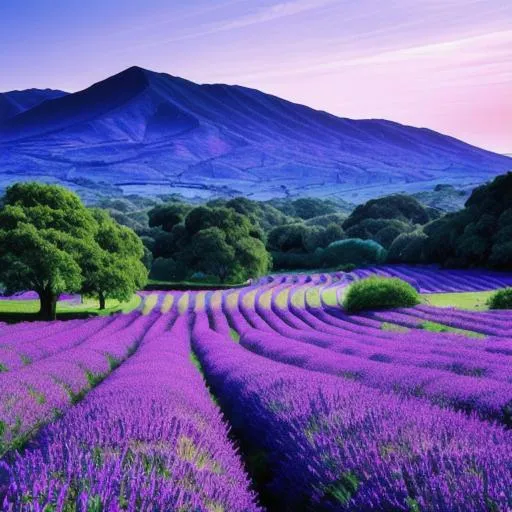 Prompt: Purple a.d blue landscape