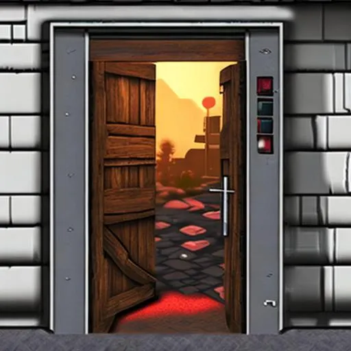 Prompt: gaming door