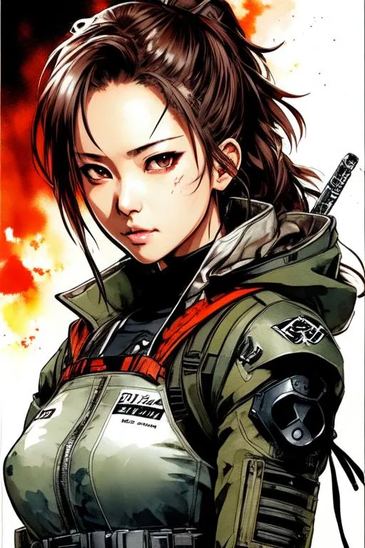 Prompt: (((Yoji Shinkawa))), sticker of ultra detailed portrait of Rise Kujikawa high quality cell shaded illustration in post apocalyptic style by Yoji Shinkawa, full body, dynamic pose, perfect anatomy, centered, freedom, soul, approach to perfection, cell shading, 8k , cinematic dramatic atmosphere, watercolor painting, global illumination, detailed and intricate environment, artstation, concept art, fluid and sharp focus, volumetric lighting, cinematic lighting, Art by Yoji Shinkawa