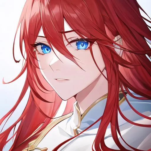 Prompt: Zerif 1male (Red side-swept hair falling between the eyes, blue eyes), highly detailed face, 8K, Insane detail, best quality, UHD, Highly detailed, insane detail, high quality. comforting Haley {red hair} his wife who is heavily pregnant