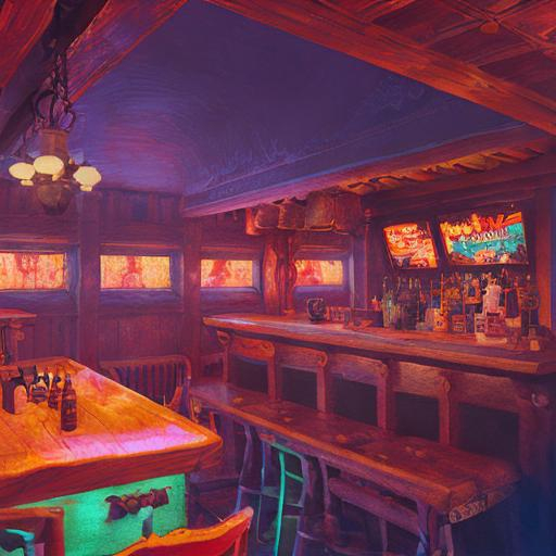 Professional painting of a pirate bar, fantasy, vivi... OpenArt