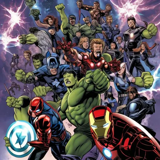Prompt: the avengers as among us
