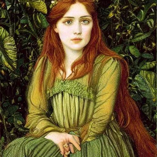 Prompt: Renessaince princess oil painting by Pre-Raphaelite brotherhood 