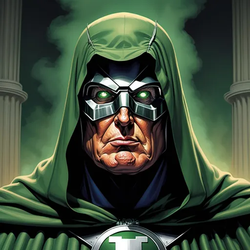 Prompt: president Donald trump as the villain dr doom