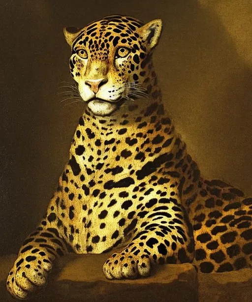 Prompt: A jaguar painted by Rembrandt 