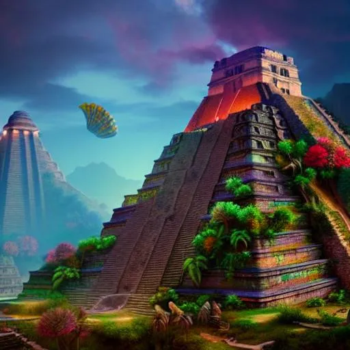 Prompt: mesoamerican, solarpunk, maximalist highly detailed and intricate professional photography, a masterpiece, 8k resolution concept art, detailed matte painting, deep color, fantastical, intricate detail, splash screen, complementary colors, fantasy concept art, 8k resolution trending on Artstation Unreal Engine 5