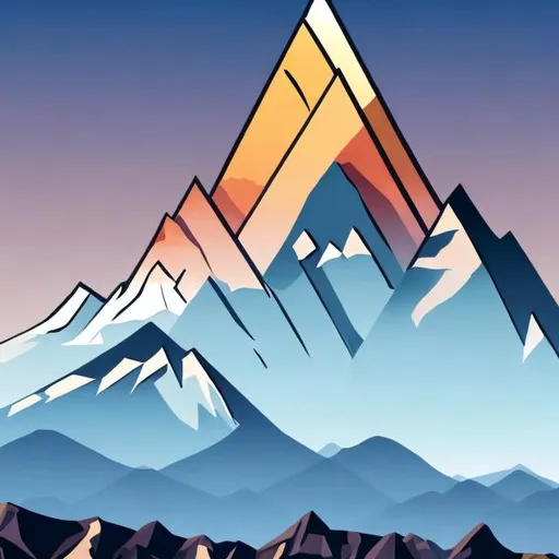 Prompt: A mountain that could be use for a team logo.
