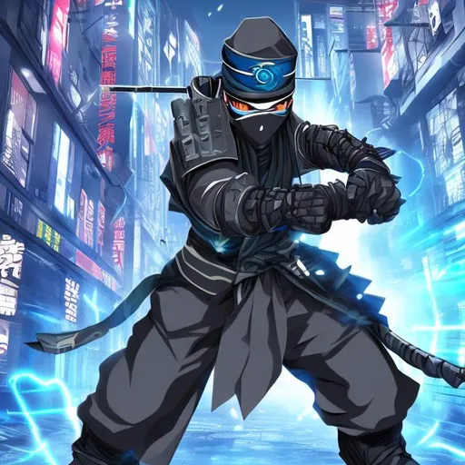 Prompt: anime cyber ninja