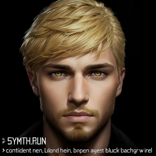 Prompt: photorealistic portrait of a handsome man with wheat-blonde hair with yellow eyes, with light skin, perfect composition, detailed face, realistic, super detailed, 8k, high quality, artstation, sharp focus, studio photo, intricate details, highly detailed, by greg rutkowski