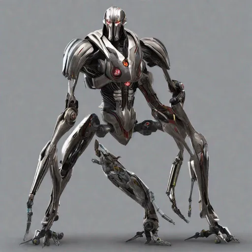 Prompt: Ultron and General Grievous (four arms) combined 