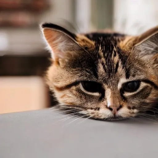 Prompt: A cat sitting on a table
