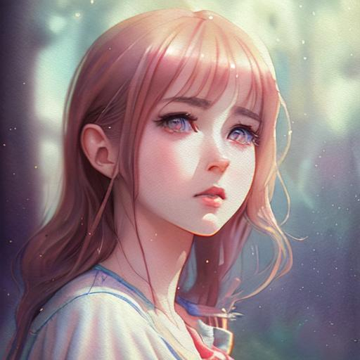 Lexica - Japanese pink landscape, cute anime character in the grass,  colorful, realistic face, detailed face, detailed eyes, ultra detailed  digital a...