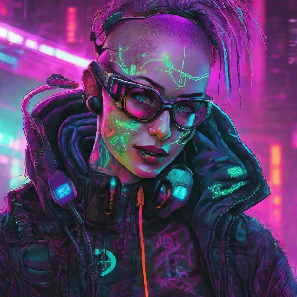 Neuromancer character HD Case cyberpunk plugged in t... | OpenArt