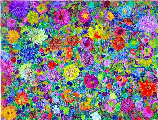 Prompt: detailed flowers blooming from cascading dna helix :: Cheryl Hill, Cheryl Hill art  