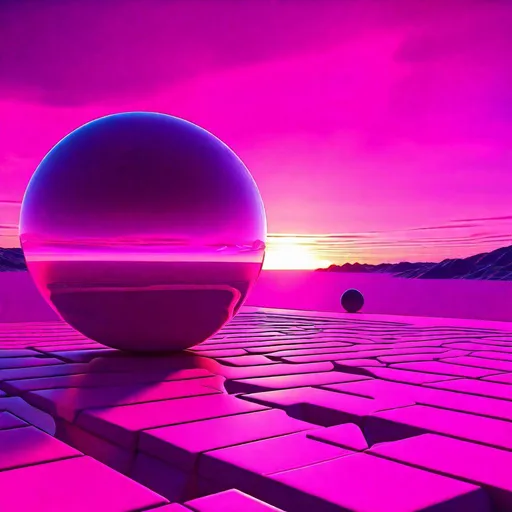 Prompt: Singularity, space age, sunset, exoplanet, a lot pink and purple color, ray tracing, 8K
