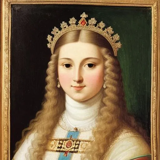 Prompt: portrait of a 10th-century French light-haired princess