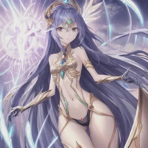 Prompt: time goddess, slim