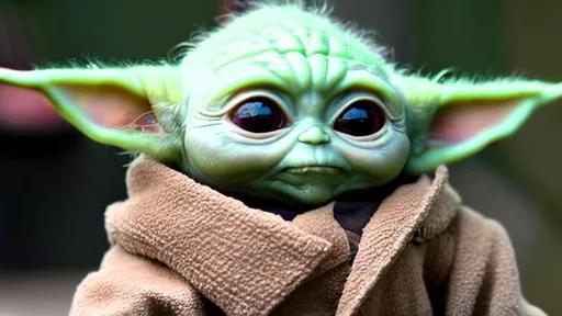 Prompt: Digital photo of Baby Yoda, vibrant 