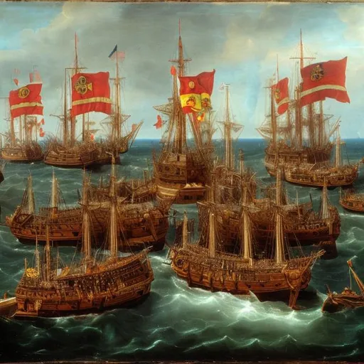 Prompt: the spanish armada