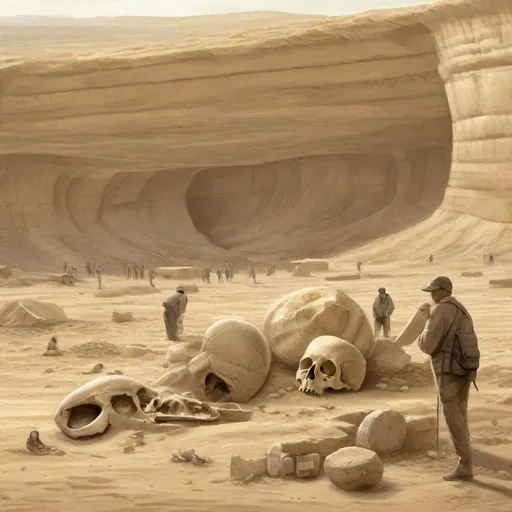 Prompt: "the portrait of an amazing archeological dig sight, fossils, reflective, anime, CGI, hyperrealism extremely detailed epic masterwork, detailed matte painting by Greg Rutkowski 8k resolution concept art intricately detailed Splash art trending on Artstation dynamic lighting Eldritch hyperdetailed"