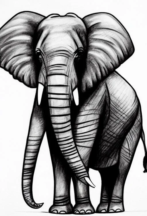 Sketch of elephant | OpenArt