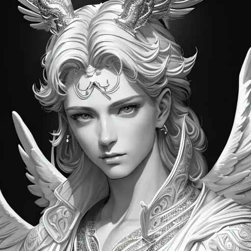 Androgynous god + angelic face + +immense detail + A... | OpenArt