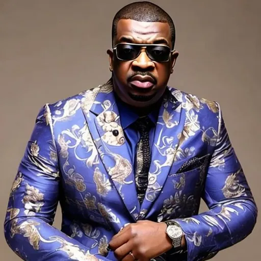 Prompt: Don jazzy on suit
