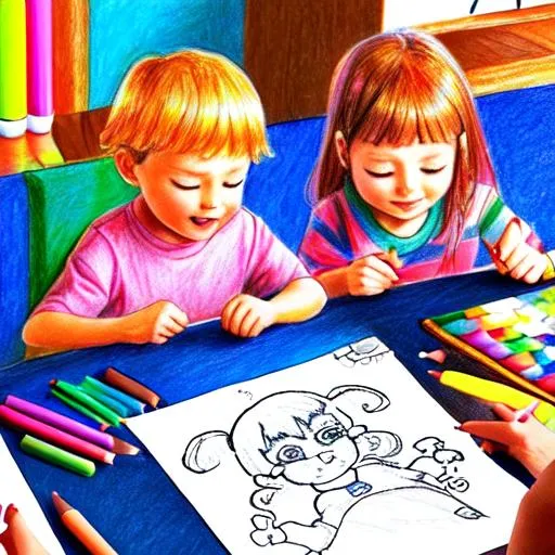 Kids crayon drawing Stock Photos, Royalty Free Kids crayon drawing Images |  Depositphotos