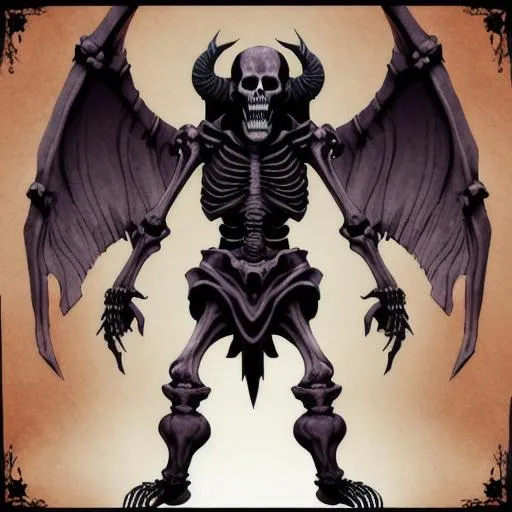 Prompt: Tyrant Skeleton Demon