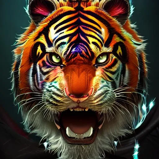 Prompt: king infinity tiger, hyperdetailed, artstation, cgsociety, 4k, 8k
