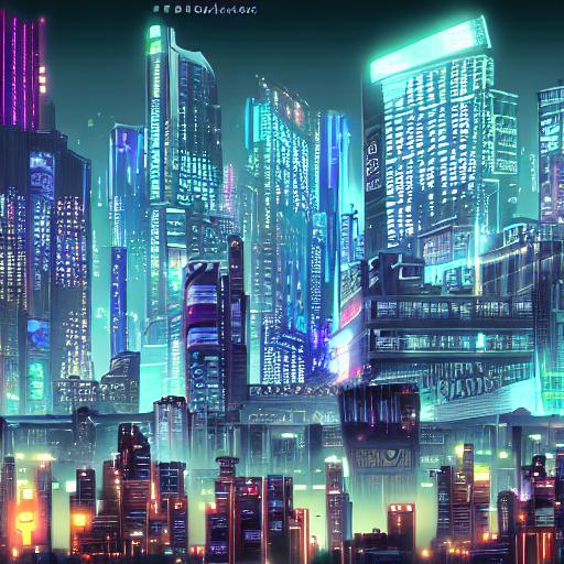 background for visual novel cyberpunk setting, city... | OpenArt