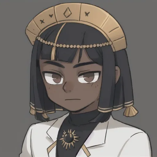 Prompt: Portrait, detailed, Egyptian man, blind, dark skin, white eyes 