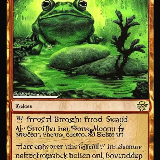 Prompt: frog monster in swamp