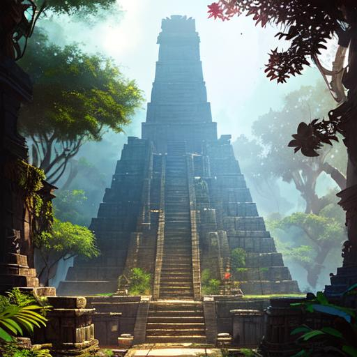 splash art by greg rutkowski, ancient Aztec temple a... | OpenArt