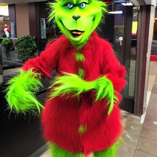 the grinch at mcdonald's OpenArt