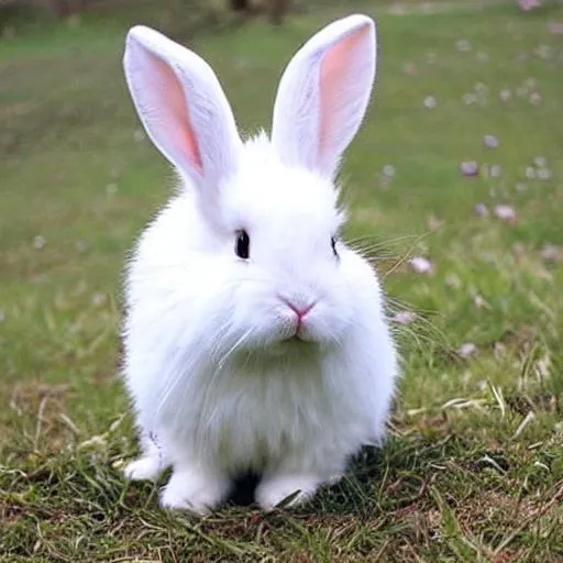 Prompt: White Cute Bunny