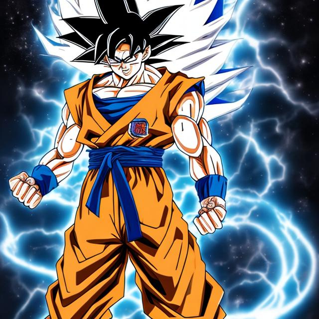 awesome goku with kamehameha super saiyan blue