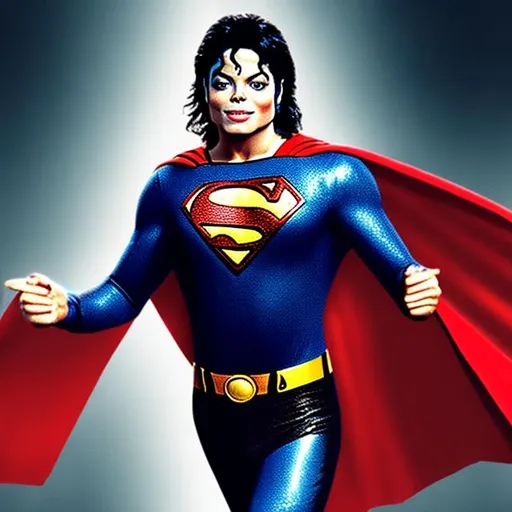 Prompt: Micheal Jackson as Superman