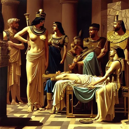 Prompt: Cleopatra's betrayal of Caesar 