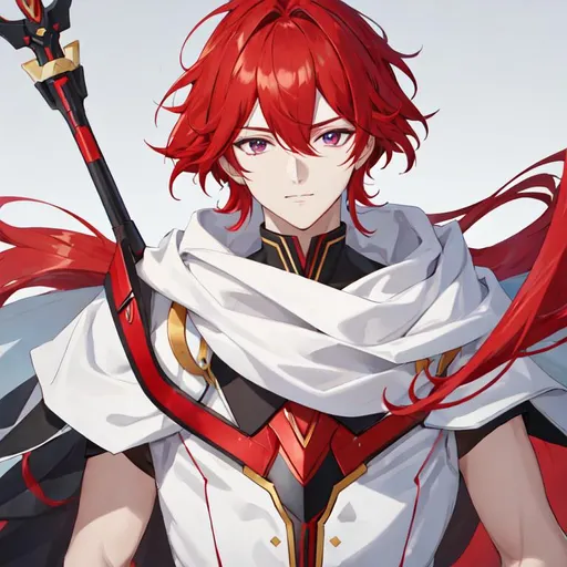 Prompt: Zerif 1male (Red side-swept hair covering his right eye) 8K, UHD, best quality, 