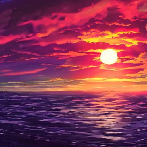 Anime Original Sunset Walk Facebook Cover Photo